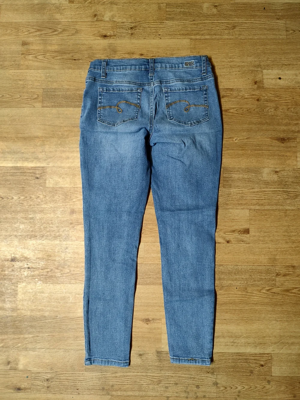 Justice Girls Blue Distressed Skinny Jeans